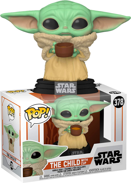 Star Wars The Mandalorian The Child (Baby Yoda) with Cup Funko Pop! Vinyl