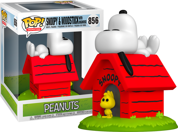 Peanuts Snoopy And Woodstock With Doghouse Deluxe Funko POP! Vinyl