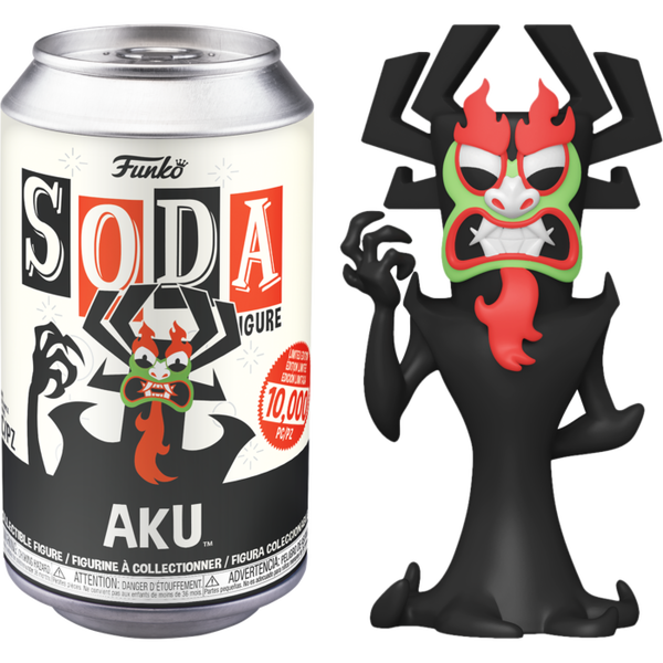 Funko Vinyl Soda Samurai Jack Aku Figure in Collector Can