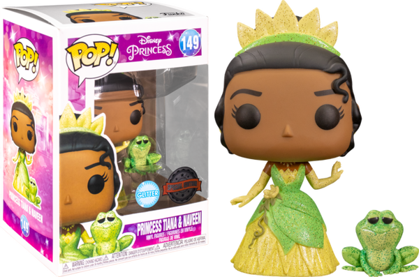 The Princess and The Frog Princess Tiana and Naveen Glitter Funko Pop! Vinyl