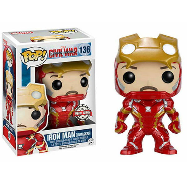 Marvel Civil War Iron Man Unmasked EXC Funko Pop! Vinyl