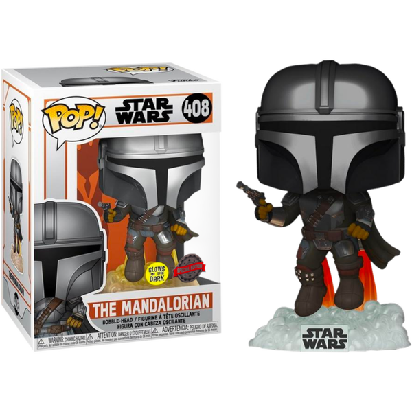 Star Wars The Mandalorian with Blaster Glow in the Dark Funko Pop! Vinyl