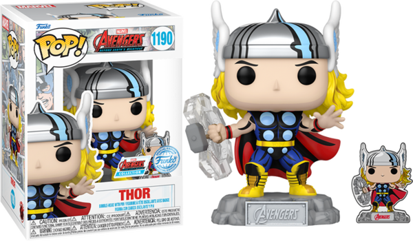 Marvel Avengers Beyond Earth’s Mightiest Thor 60th Anniversary Funko Pop! Vinyl with Enamel Pin