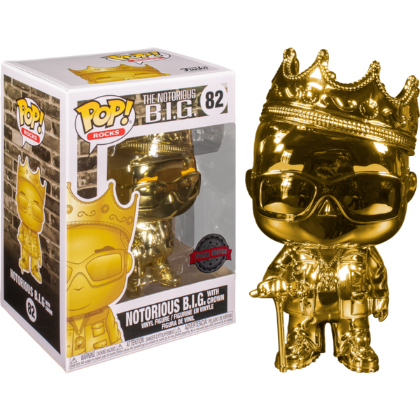 Notorious B.I.G. with Crown Gold Chrome Funko Pop! Vinyl