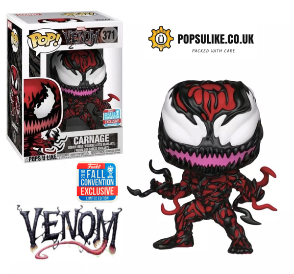 Marvel Venom Carnage NYCC Funko Pop Vinyl Figure Exclusive Limited Edition #371